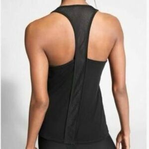Athleta Womens Essence High Neck Tank in Black Size Small Tall